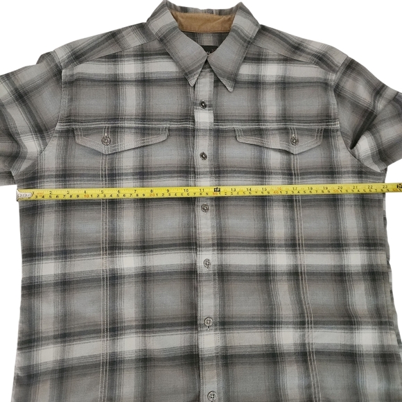 Royal Robbins Long Sleeve Stretch Plaid Shirt – Men's Size L – Gray – Excellent - Picture 9 of 14